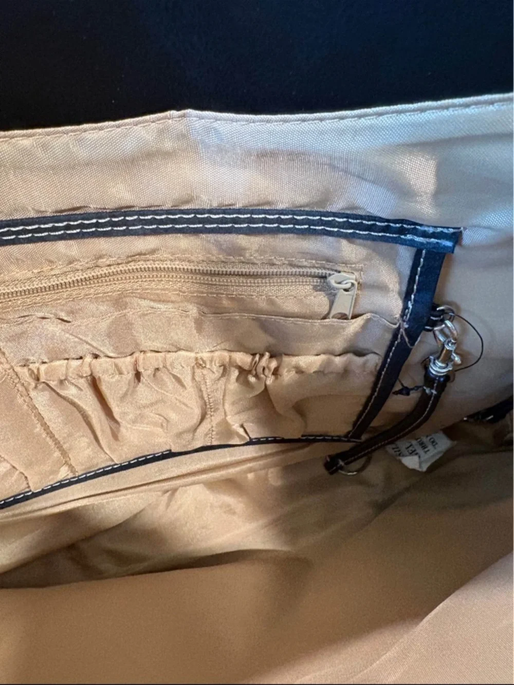 Apostrophe Black Tote with Silver Accents - Picture 4 of 10